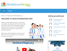 Tablet Screenshot of healthcarewages.org